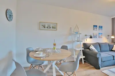Ein Sitzbereich in der Unterkunft Haus Nautica Nautica Appartement 08