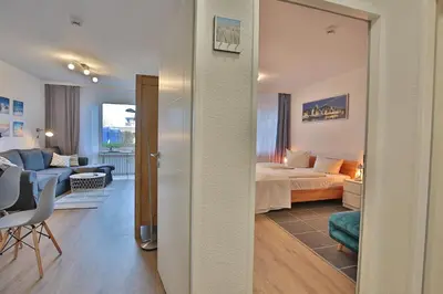 Ein Bett oder Betten in einem Zimmer der Unterkunft Haus Nautica Nautica Appartement 08
