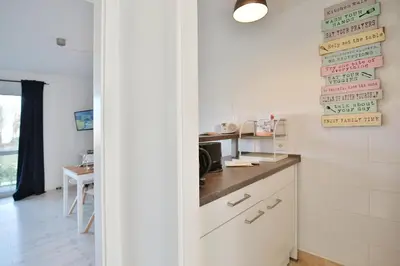 Küche/Küchenzeile in der Unterkunft Haus Oceanfront, Appartement 9