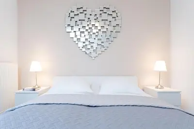Ein Bett oder Betten in einem Zimmer der Unterkunft Schmiedestraße 7 Muschelsand