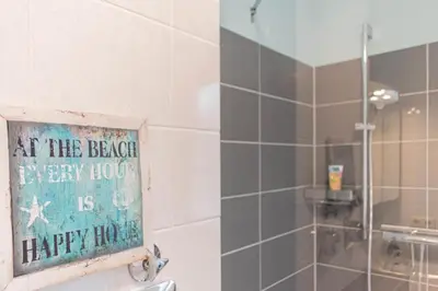 Ein Badezimmer in der Unterkunft Ferienwohnung Urlaubsflair
