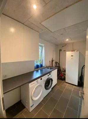Küche/Küchenzeile in der Unterkunft NEU! Modernes Ferienhaus Schwanbeck mit Whirlpool-Option