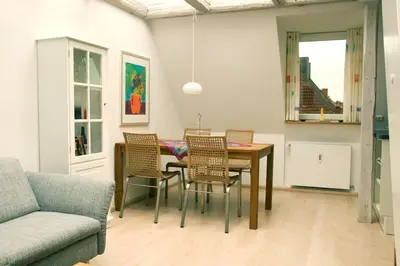 Ein Sitzbereich in der Unterkunft Appartement Meißner - Strand-und Bahnhofsnah