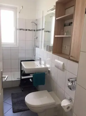 Ein Badezimmer in der Unterkunft Appartement Siri - Strand- und Bahnhofsnah