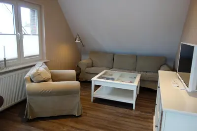 Ein Sitzbereich in der Unterkunft Strand 2 Travemünde