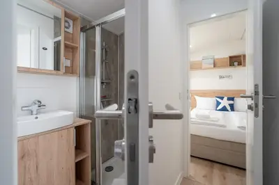 Ein Badezimmer in der Unterkunft Ostseecamp Muscheltraum