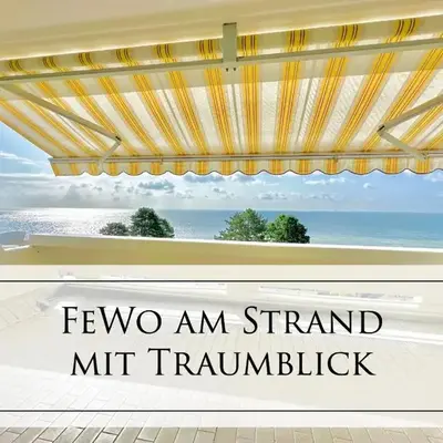 FeWo Traumblick - Himmel & Meer mit TRAUM Meerblick am Strand mit großem Balkon - WLAN