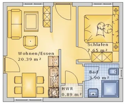 Grundriss der Unterkunft Adams Schwedenhaus