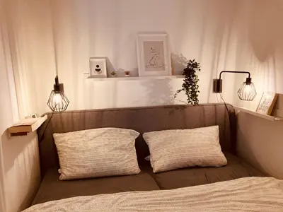 Ein Bett oder Betten in einem Zimmer der Unterkunft ABS 006 - „Glück in Sicht“