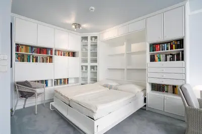 Ein Bett oder Betten in einem Zimmer der Unterkunft H3 23 - Hanseat - Außenschwimmbad