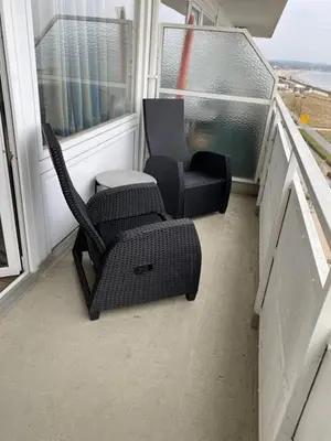 Ein Sitzbereich in der Unterkunft STR 404 - Strandhotel - Seeblick