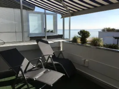 Ein Balkon oder eine Terrasse in der Unterkunft TER 210 - Terrassenhuegel - Teilseeblick