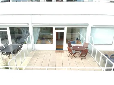 Ein Balkon oder eine Terrasse in der Unterkunft STR 107 - Strandallee 124 - Seeblick