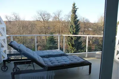 Ein Balkon oder eine Terrasse in der Unterkunft Riv 45 - Riviera - mit Außenschwimmbad