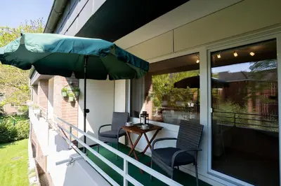 Ein Balkon oder eine Terrasse in der Unterkunft AKH 044 - Wellness in Haffkrug