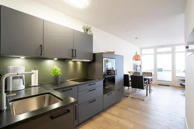 Küche/Küchenzeile in der Unterkunft HOF 210 - Berliner Hof - Seeblick