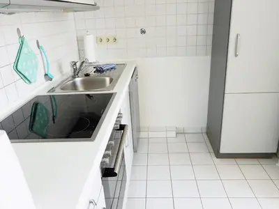 Küche/Küchenzeile in der Unterkunft AMH 002 - Silbermöwe
