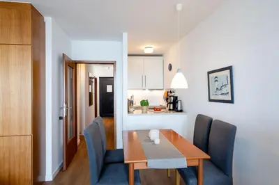 Küche/Küchenzeile in der Unterkunft RES 303 - Residenz -Seeblick