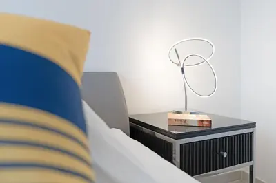 Ein Bett oder Betten in einem Zimmer der Unterkunft Pamirstraße 2 Seeluft