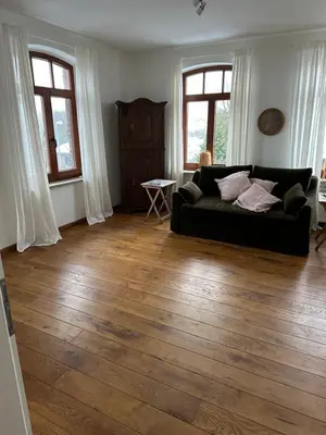 Ein Sitzbereich in der Unterkunft Kuschelige Ferienwohnung auf Reiterhof