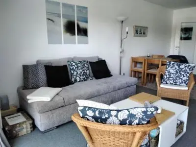 Ein Sitzbereich in der Unterkunft Haus Stranddüne MeerZeit Haffkrug
