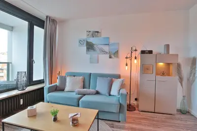 Ein Sitzbereich in der Unterkunft Haus Meeresstrand Appartement 