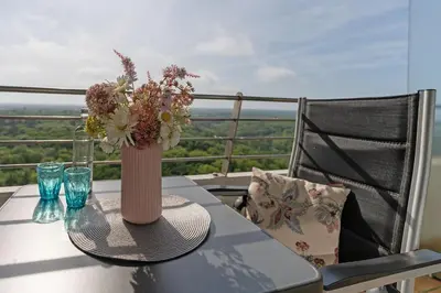Ein Balkon oder eine Terrasse in der Unterkunft An der Waldkapelle 26 Das Ostsee Perlchen