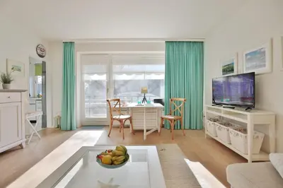 TV/Unterhaltungsangebot in der Unterkunft Haus Kastanienallee 3 Appartement 5