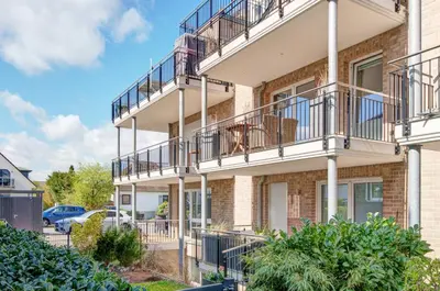 Das Gebäude in dem sich die Ferienwohnung befindet