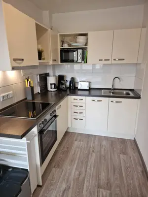 Küche/Küchenzeile in der Unterkunft Ferienwohnung Ostseezauber 1