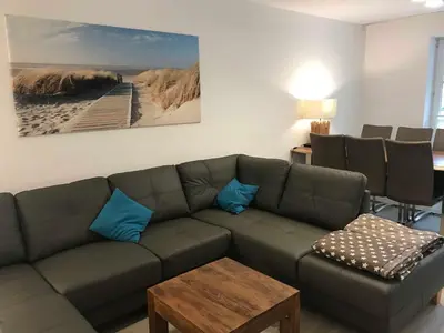 Ein Sitzbereich in der Unterkunft Ferienhaus Sonnenblick