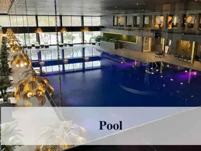 Der Swimmingpool an oder in der Nähe von Premium Ferienwohnung mit Meerblick