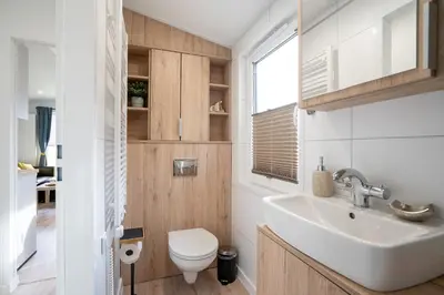 Ein Badezimmer in der Unterkunft Ostseecamp Ferienhaus 