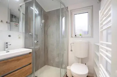 Ein Badezimmer in der Unterkunft Ostseecamp Ferienhaus 