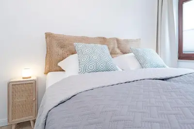 Ein Bett oder Betten in einem Zimmer der Unterkunft Seestraße 24 Seamaster