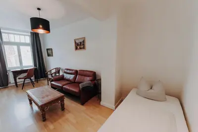 Ein Sitzbereich in der Unterkunft Apartments im Herzen Lübecks