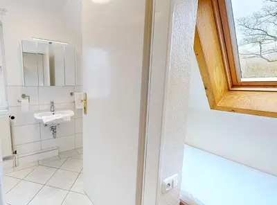 Ein Badezimmer in der Unterkunft Reiterpension Marlie