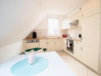 Küche/Küchenzeile in der Unterkunft Villa Wilhelma Apartment A2 1 OG