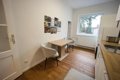 Küche/Küchenzeile in der Unterkunft HejU - Design Neuer Altbau - gute Parkmöglichkeiten