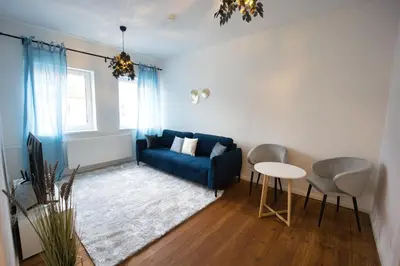 Ein Sitzbereich in der Unterkunft HejU - Design Neuer Altbau - gute Parkmöglichkeiten