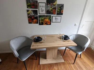 Ein Sitzbereich in der Unterkunft HejU - Design Neuer Altbau - gute Parkmöglichkeiten
