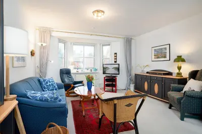 Ein Sitzbereich in der Unterkunft OST29c Ferienwohnung Urlaubsglück