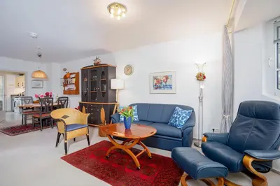 Ein Sitzbereich in der Unterkunft OST29c Ferienwohnung Urlaubsglück