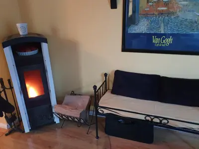 Ein Sitzbereich in der Unterkunft Haus Nadine