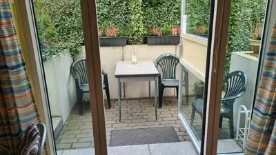 Ein Balkon oder eine Terrasse in der Unterkunft PEMATRA FeWo Mollenhauer
