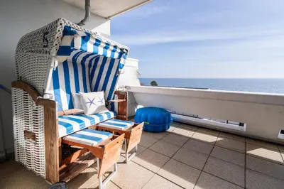 Ein Balkon oder eine Terrasse in der Unterkunft Ferienpark Sierksdorf App 212