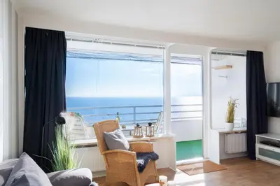 Ein allgemeiner Meerblick oder ein Meerblick von der Ferienwohnung aus