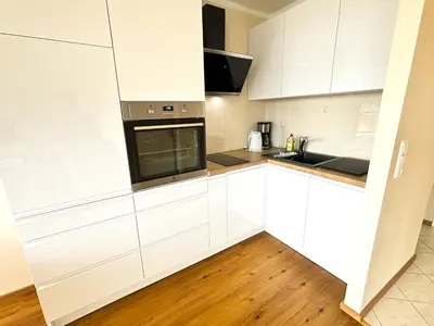 Küche/Küchenzeile in der Unterkunft Panoramic Sierksdorf App A04-5