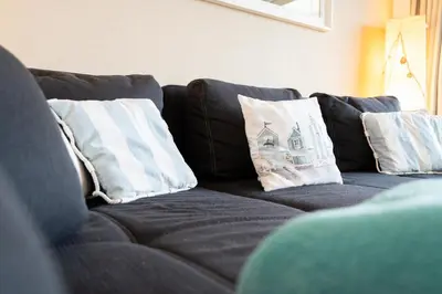 Ein Sitzbereich in der Unterkunft Ferienpark Sierksdorf Maritime Ferienwohnung
