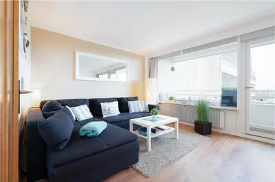 Ein Sitzbereich in der Unterkunft Ferienpark Sierksdorf Maritime Ferienwohnung